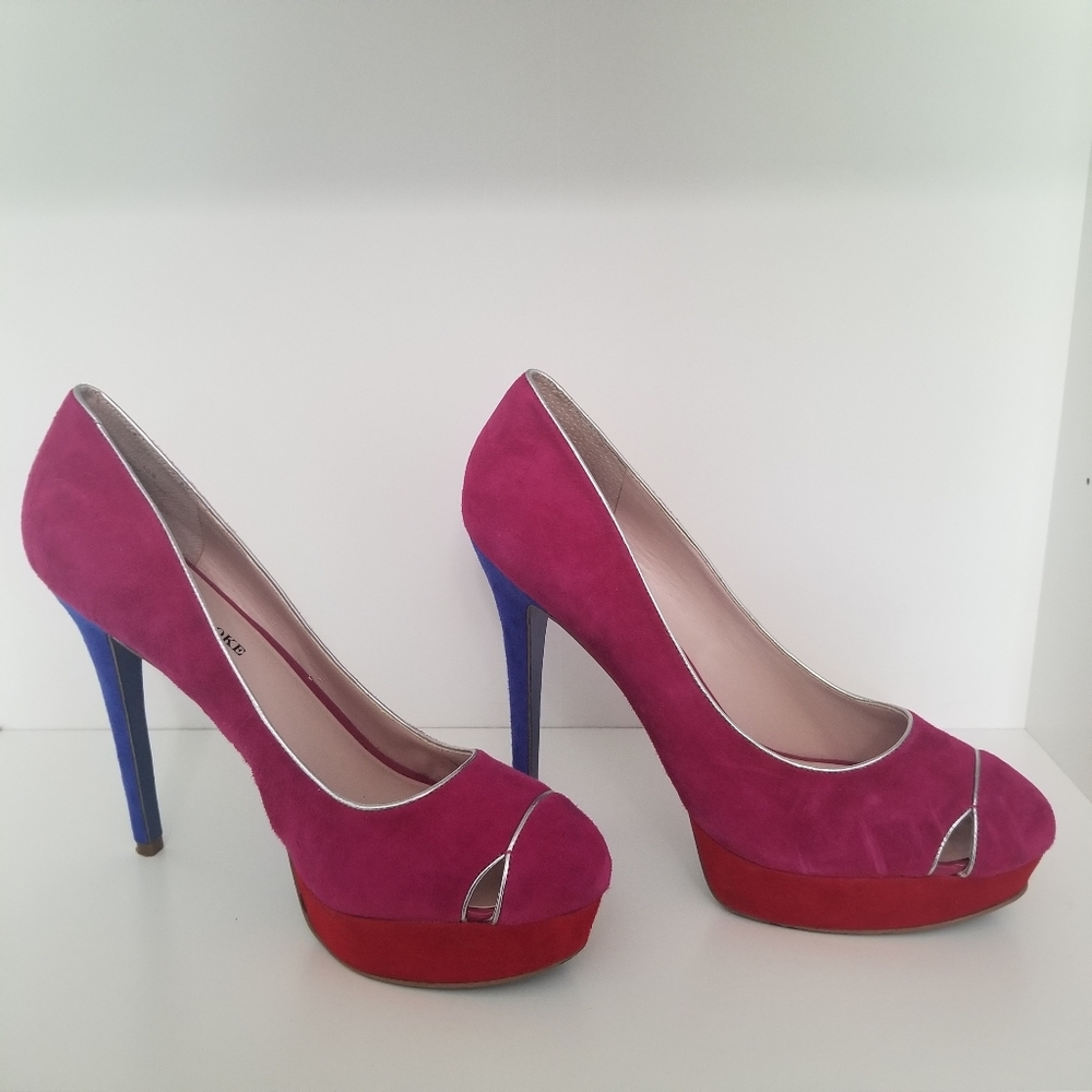Colorblock Platform Pumps - Picture 6 of 11